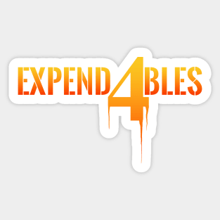 Expend4bles expandables 4 and sylvester stallone themed graphic design by ironpalette. Sticker
